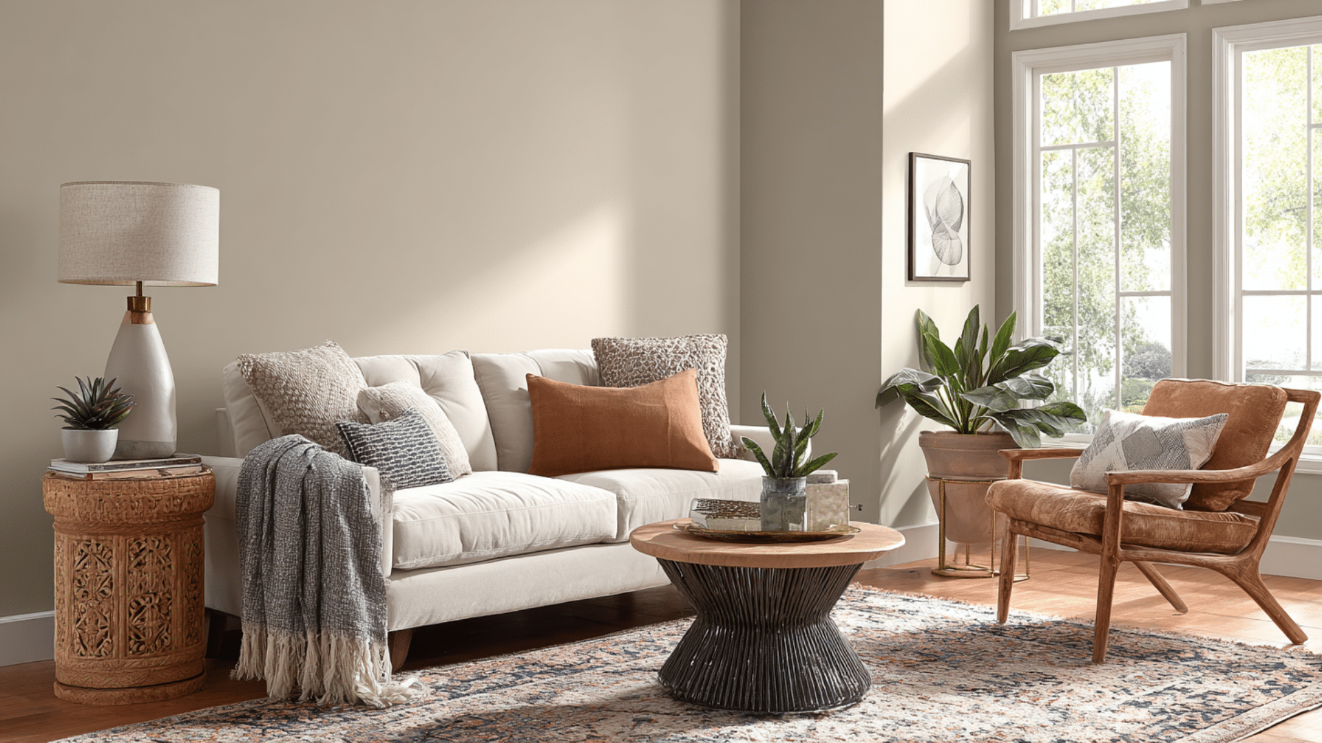 accessible beige living room