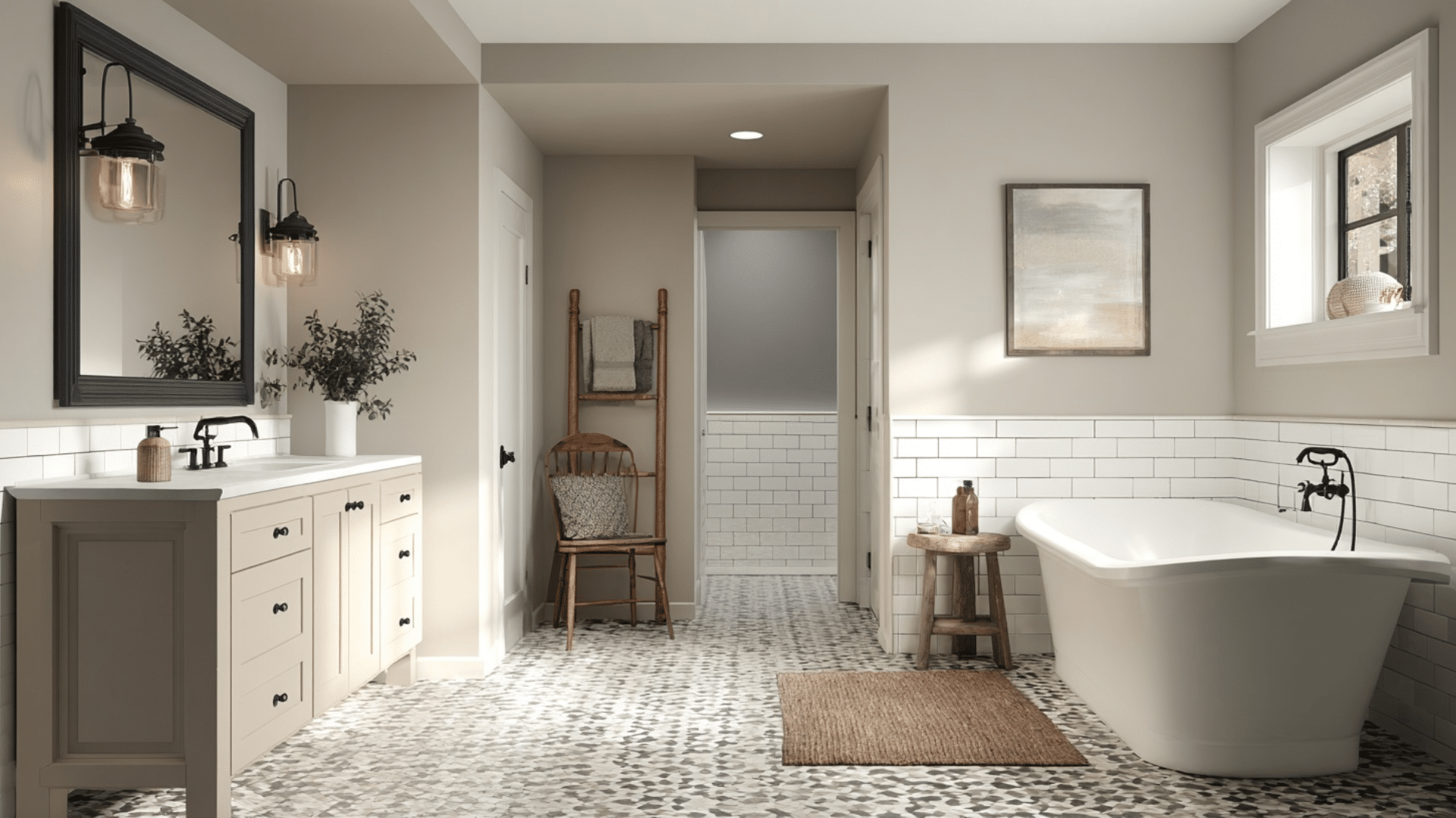 agreeable gray bathroom