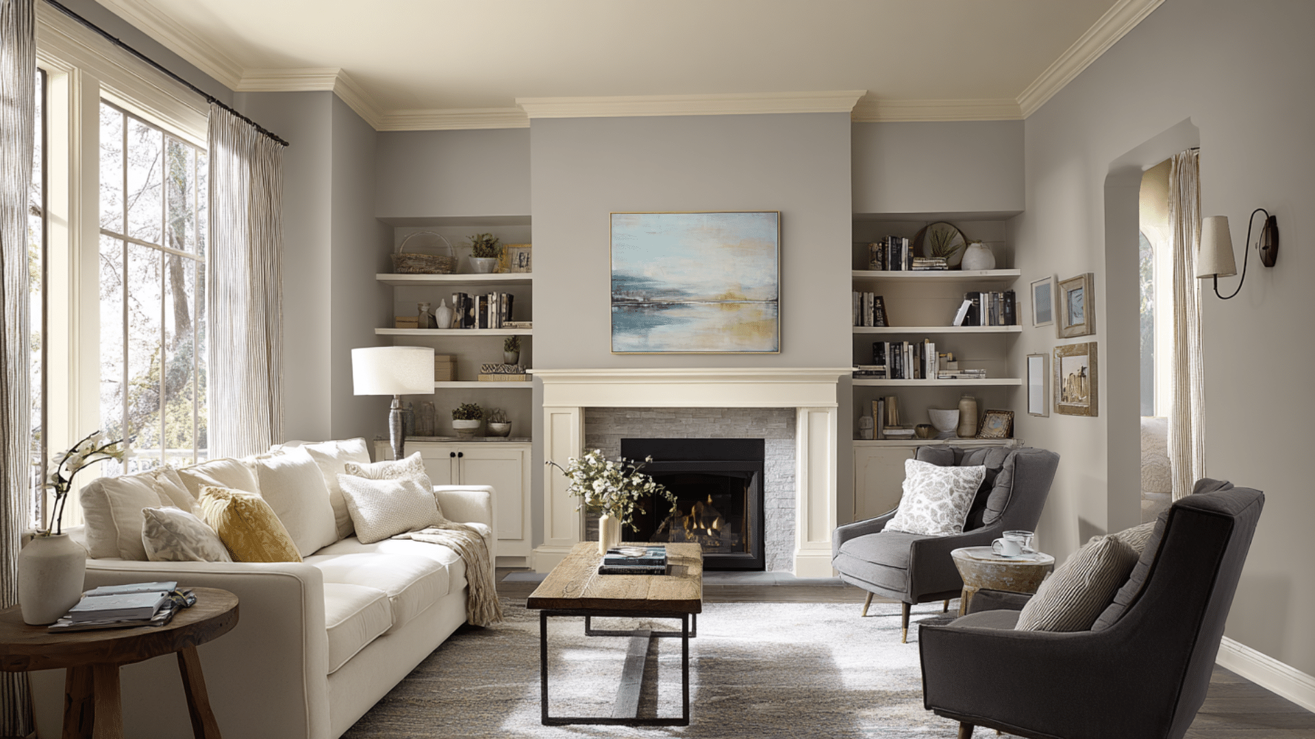 agreeable gray living room