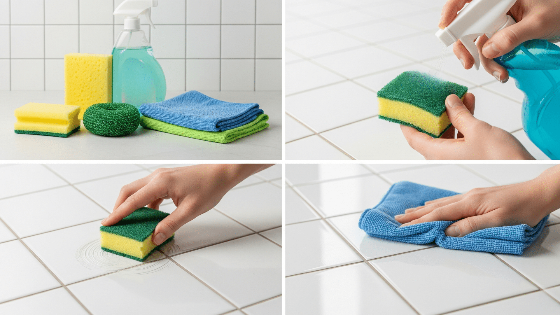 step by step instructions to remove paint from tile