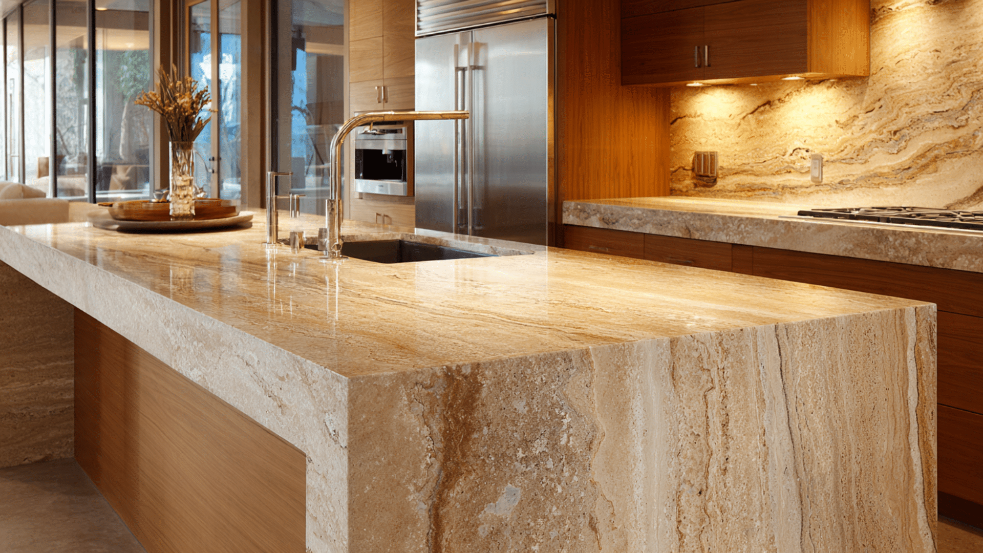travertine countertops