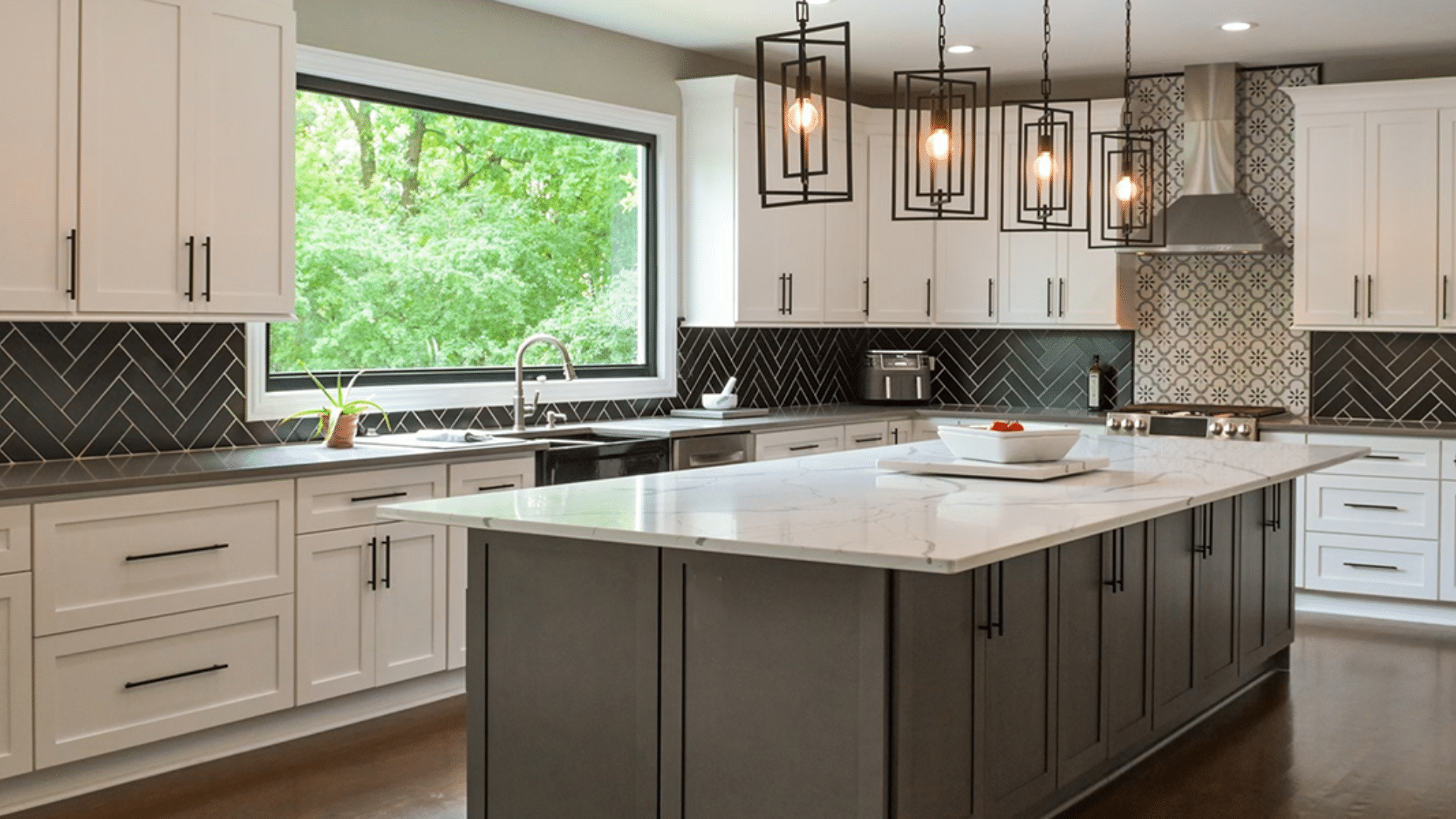 two tone island designs