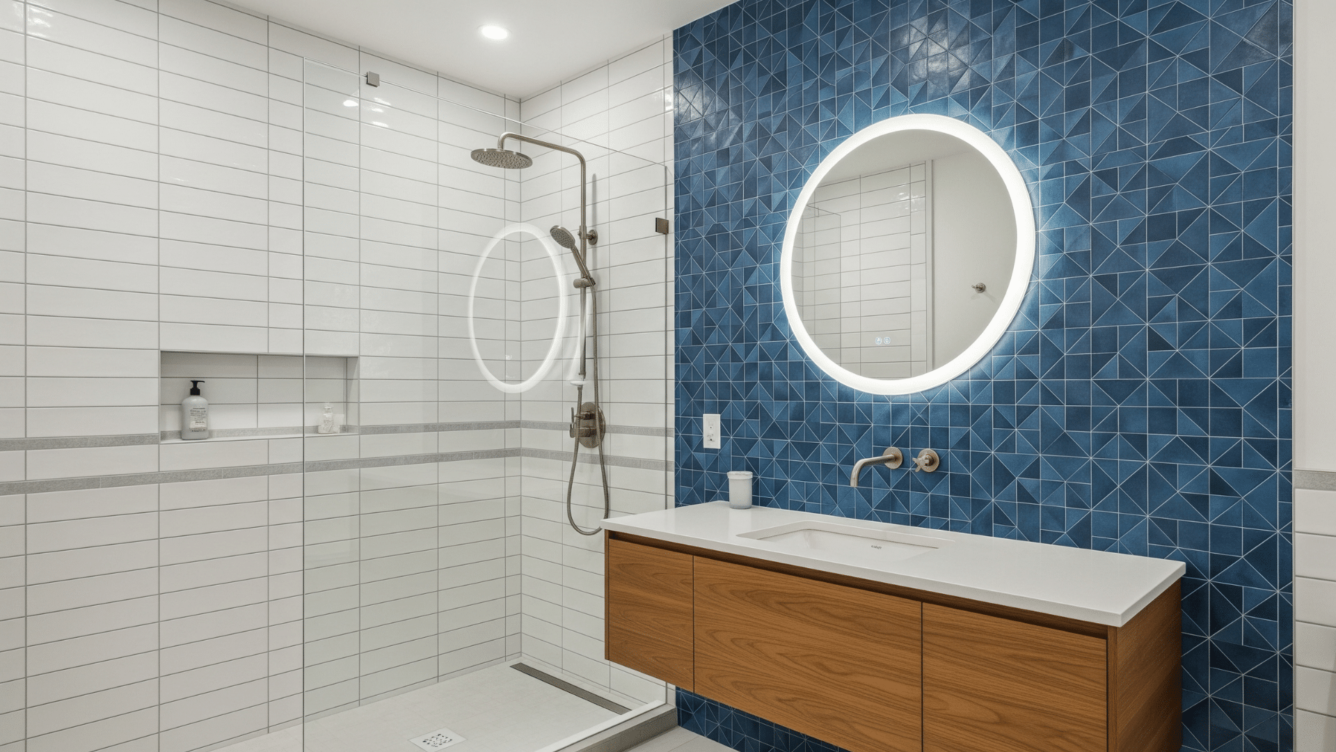 bold accent wall tile