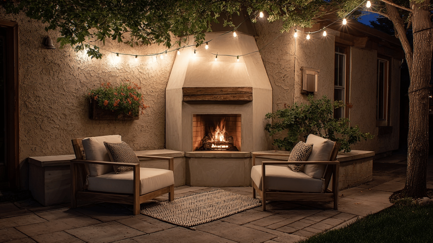 corner fireplace design