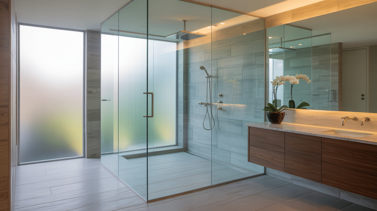frameless glass shower