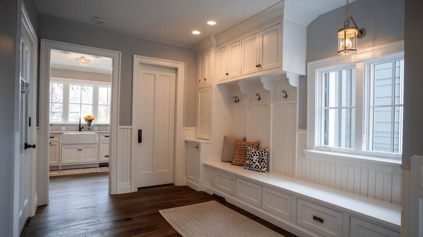 mudroom entry from the garage