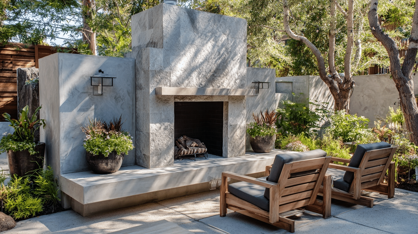 stone veneer fireplace