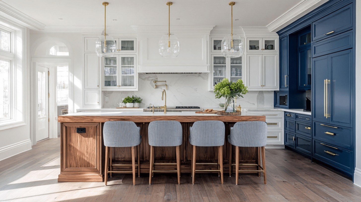two tone cabinet design