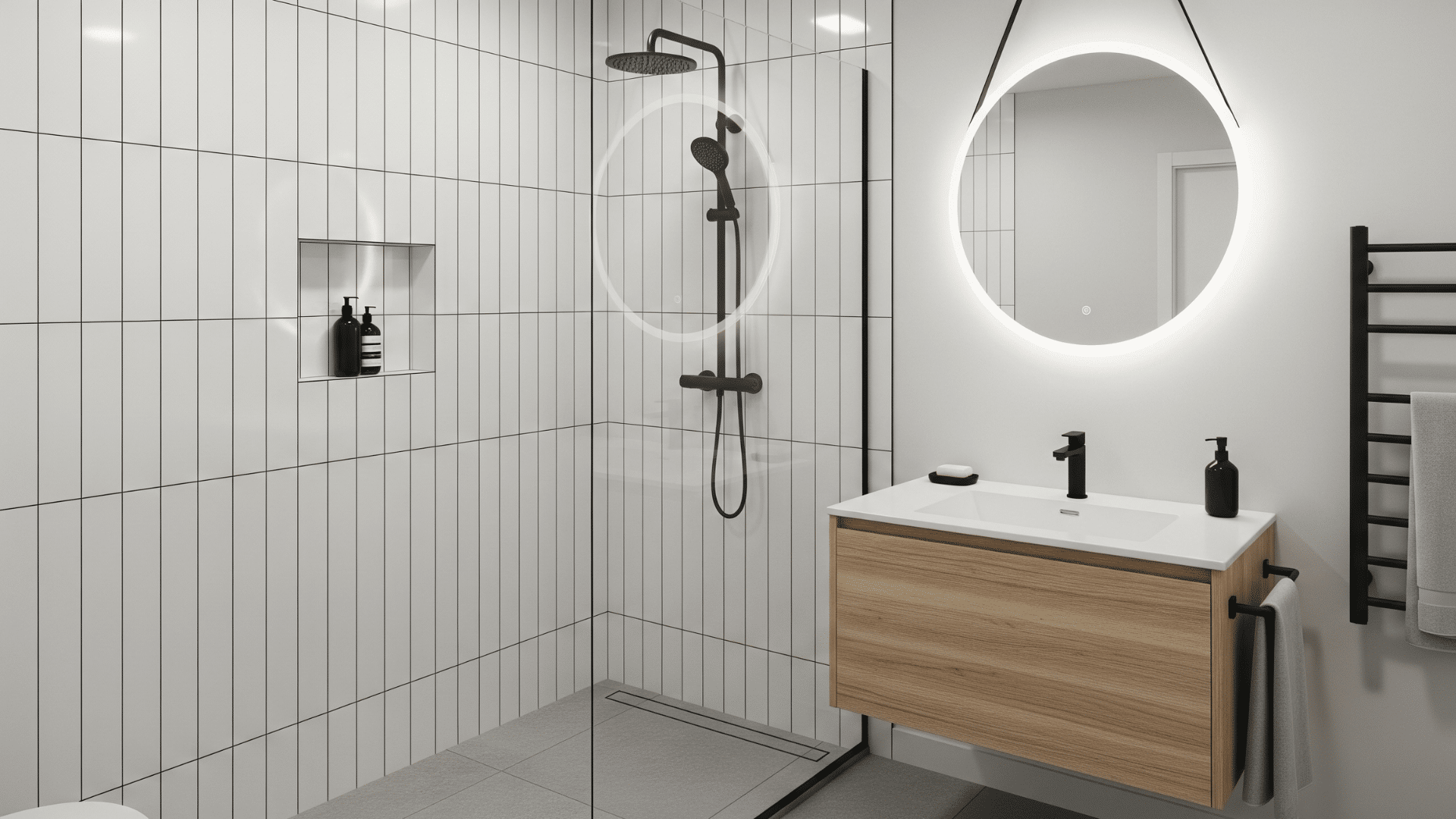 vertical subway tile