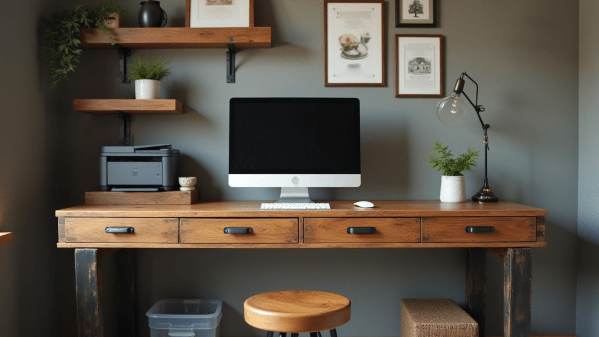 repurposed door standing desk