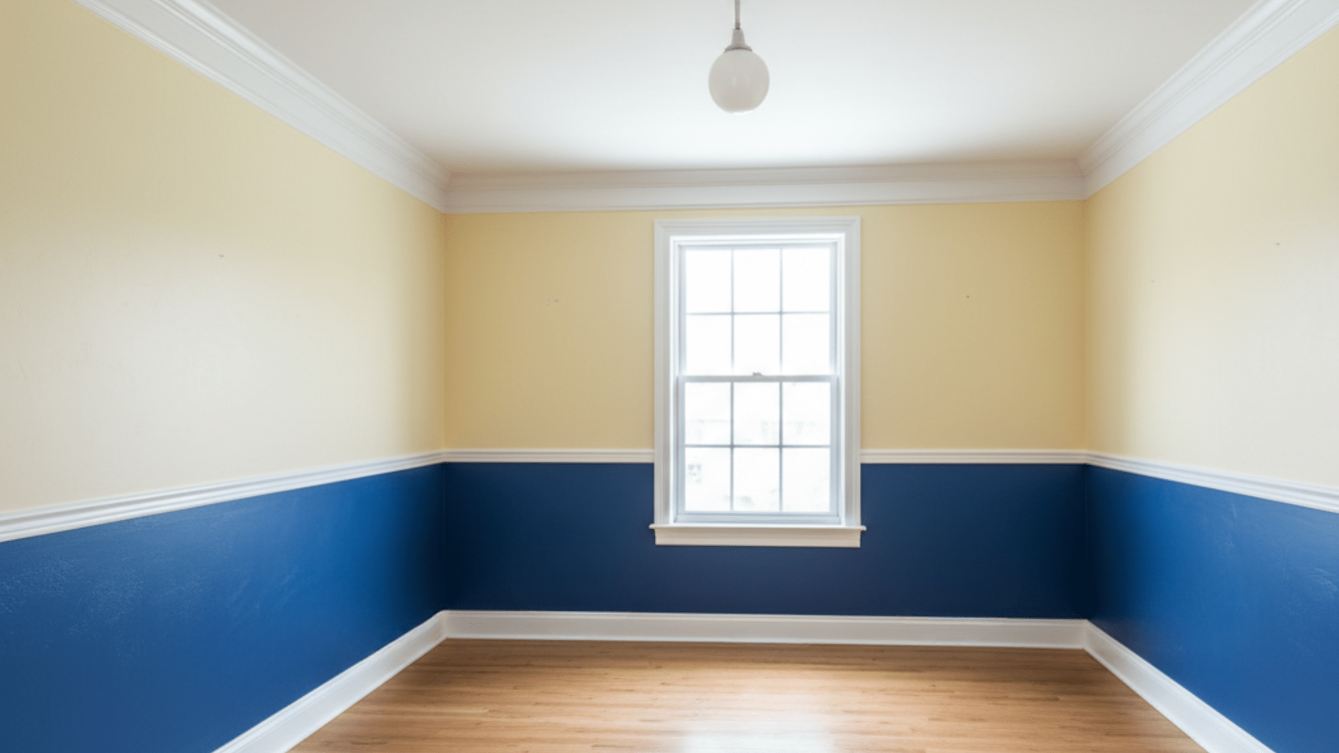 two tone walls with white ceiling