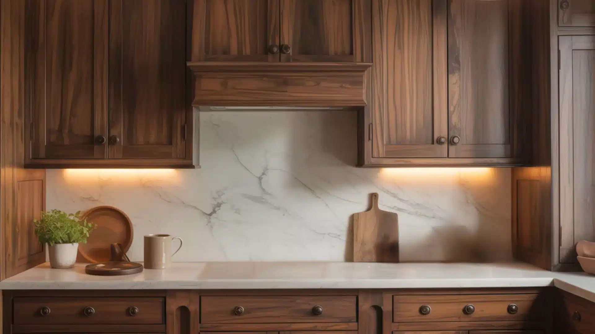 Rustic wooden shelves holding stacks of cream plates and bowls near glass jars of pasta and beans in a sunlit pantry area (3)