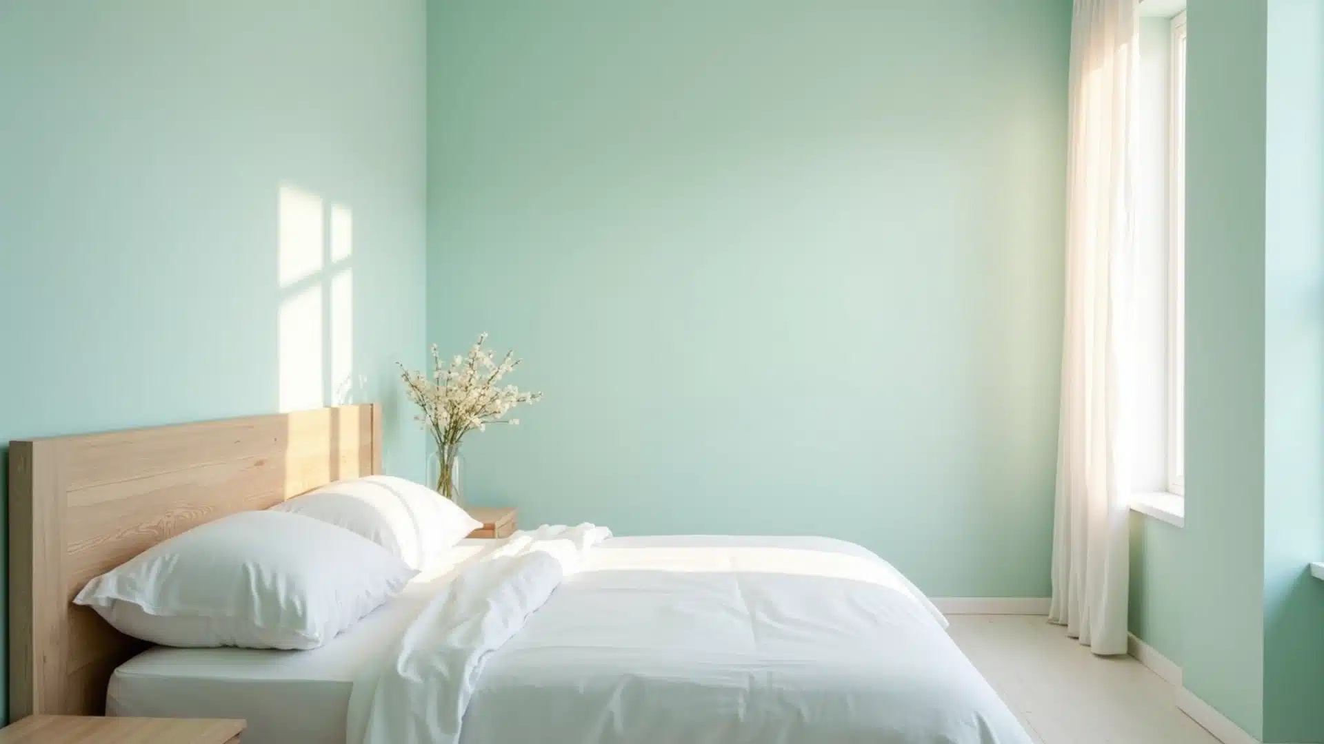 A cozy bedroom featuring a neatly made bed and a large window allowing natural light to enter